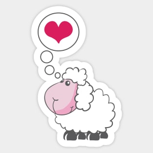 Valentine's Day - Sheep in love Sticker